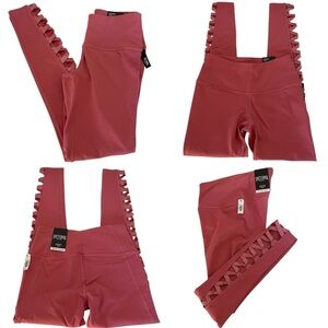 Victoria’s Secret Sport Total Knockout Crisscross Glitter Cut Out Leggings XSP